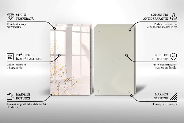 Sklo za varnú dosku Obrysy kvetov