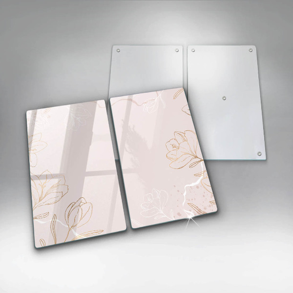 Sklo za varnú dosku Obrysy kvetov