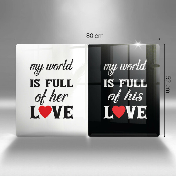 Sklo za varnú dosku Nápis veta