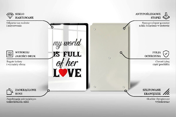 Sklo za varnú dosku Nápis veta