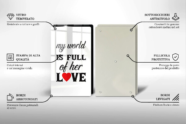 Sklo za varnú dosku Nápis veta