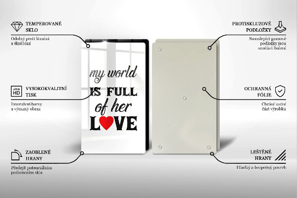 Sklo za varnú dosku Nápis veta