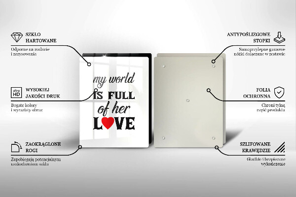 Sklo za varnú dosku Nápis veta