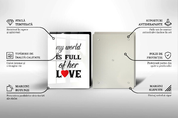 Sklo za varnú dosku Nápis veta