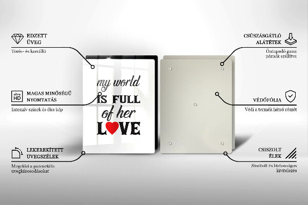 Sklo za varnú dosku Nápis veta