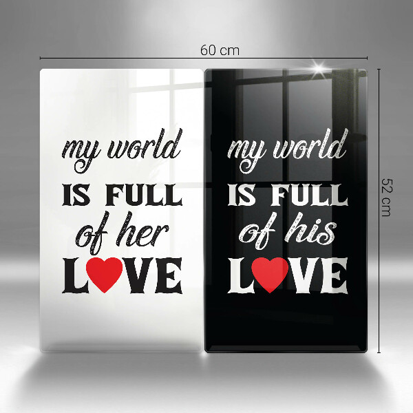 Sklo za varnú dosku Nápis veta