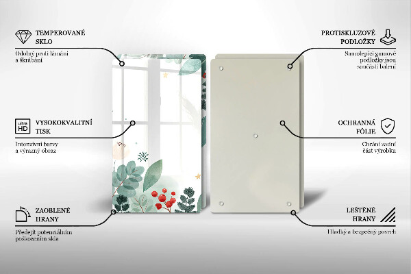 Sklo za varnú dosku Akvarelové listy