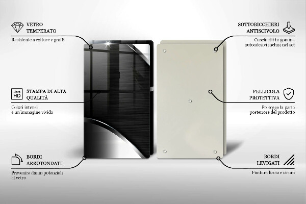 Sklo za varnú dosku Kovová abstrakcia