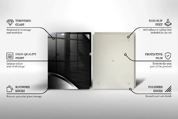 Sklo za varnú dosku Kovová abstrakcia