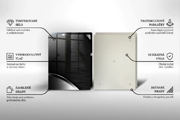 Sklo za varnú dosku Kovová abstrakcia