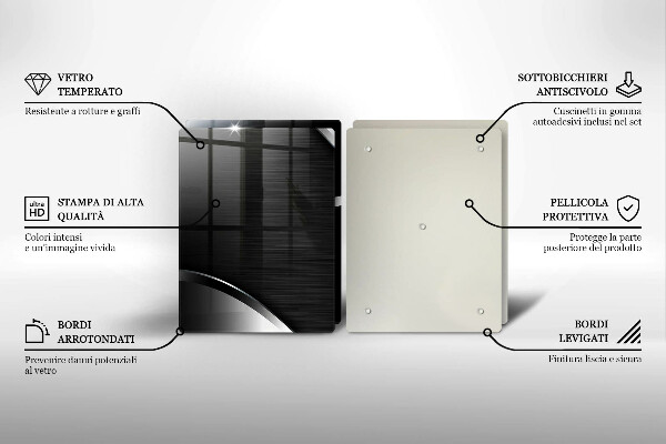 Sklo za varnú dosku Kovová abstrakcia
