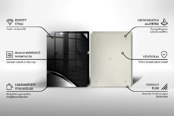 Sklo za varnú dosku Kovová abstrakcia