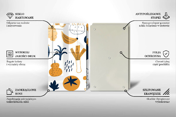 Sklo za varnú dosku Jedlo ilustrácie