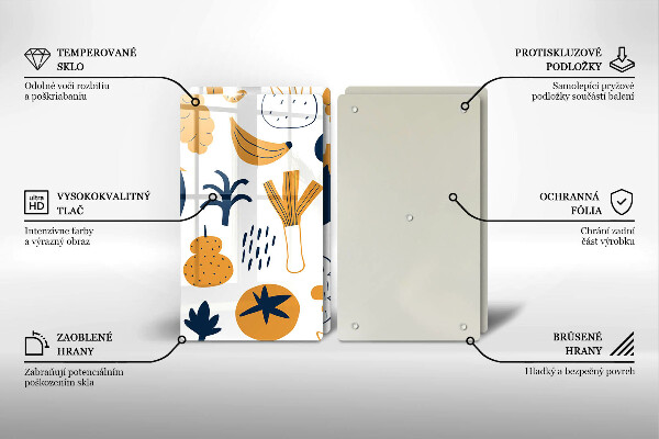 Sklo za varnú dosku Jedlo ilustrácie