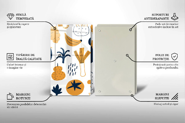 Sklo za varnú dosku Jedlo ilustrácie