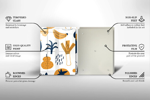 Sklo za varnú dosku Jedlo ilustrácie