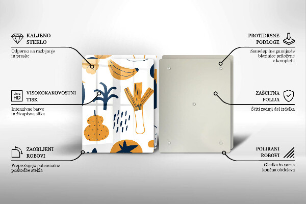 Sklo za varnú dosku Jedlo ilustrácie