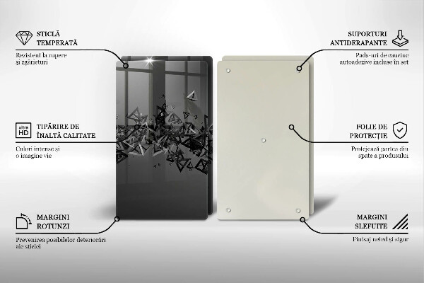 Sklo za varnú dosku Abstraktné 3D tvary