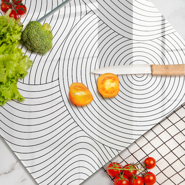 Sklo za varnú dosku Abstrakcia čiernych čiar