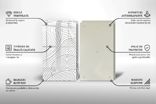 Sklo za varnú dosku Abstrakcia čiernych čiar