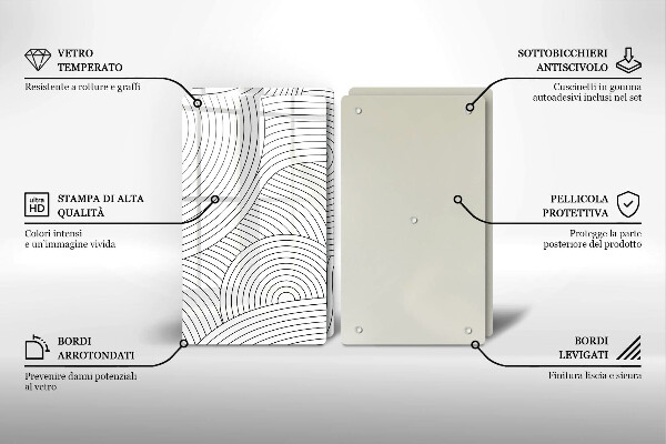 Sklo za varnú dosku Abstrakcia čiernych čiar