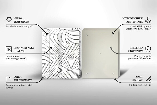 Sklo za varnú dosku Abstrakcia čiernych čiar
