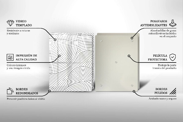 Sklo za varnú dosku Abstrakcia čiernych čiar