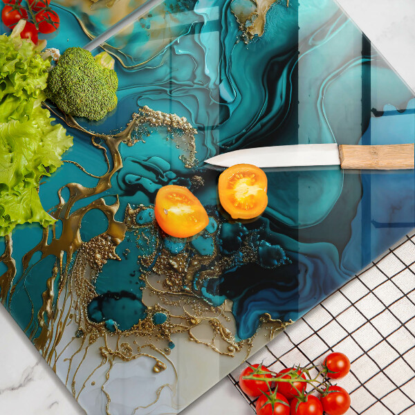 Sklo za varnú dosku Tyrkysová abstrakcia