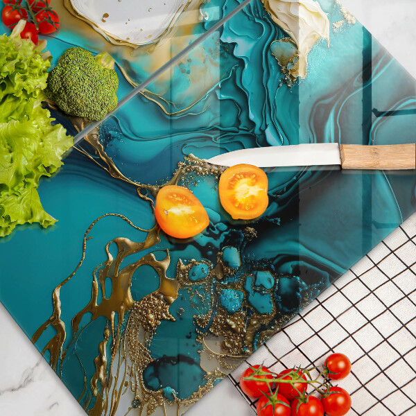 Sklo za varnú dosku Tyrkysová abstrakcia