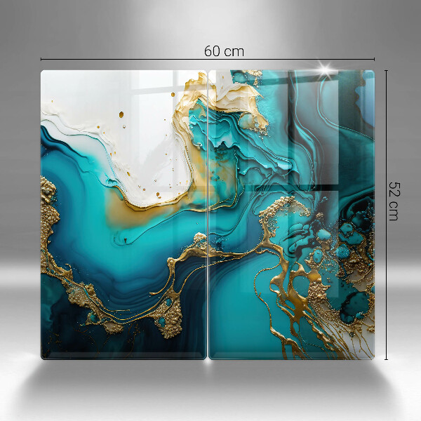 Sklo za varnú dosku Tyrkysová abstrakcia