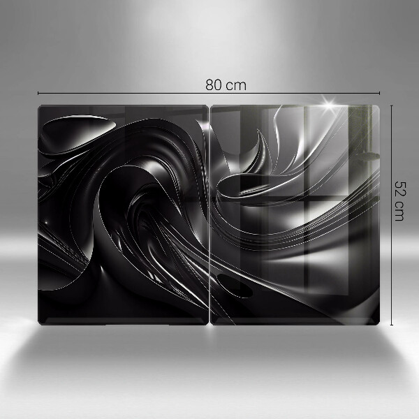 Sklo za varnú dosku Abstraktná čierna hmota