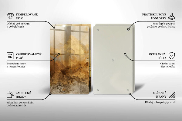 Sklo za varnú dosku Bohatá textúra