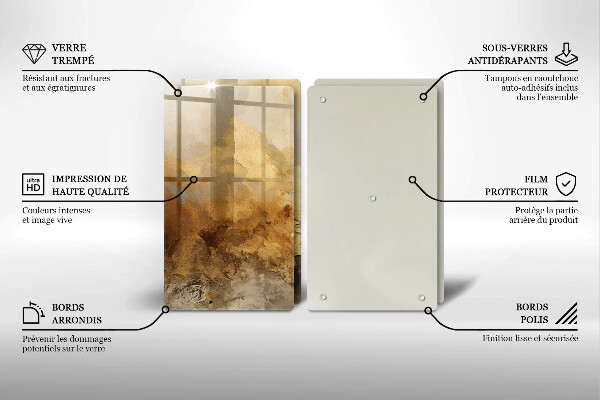 Sklo za varnú dosku Bohatá textúra