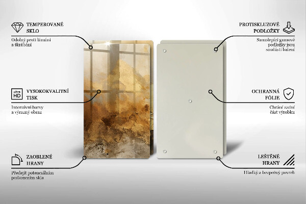 Sklo za varnú dosku Bohatá textúra
