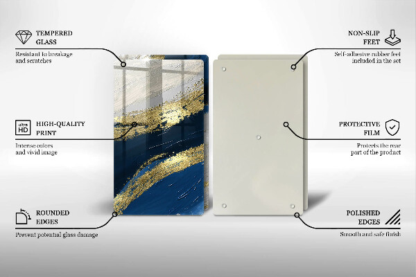 Sklo za varnú dosku Textúra so zlatom