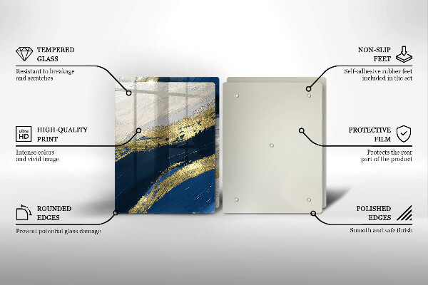 Sklo za varnú dosku Textúra so zlatom