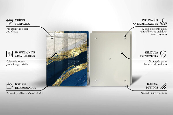 Sklo za varnú dosku Textúra so zlatom