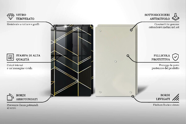 Sklo za varnú dosku Abstraktné trojuholníky