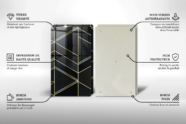 Sklo za varnú dosku Abstraktné trojuholníky