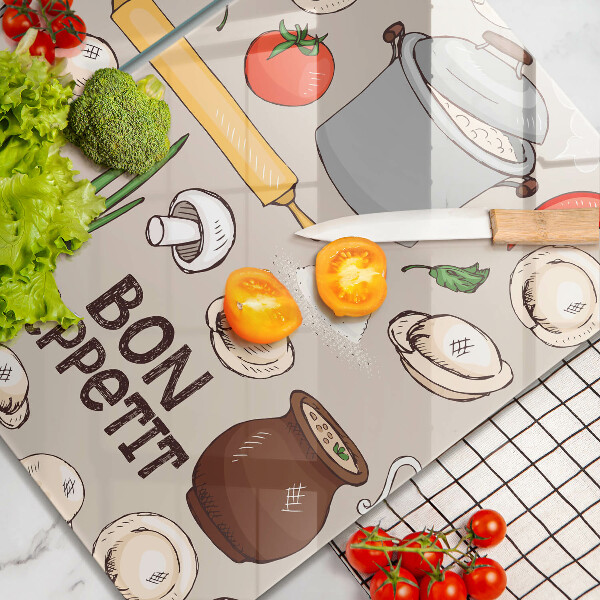 Sklo za varnú dosku Kuchyňa ilustrácie