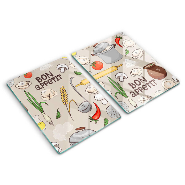 Sklo za varnú dosku Kuchyňa ilustrácie