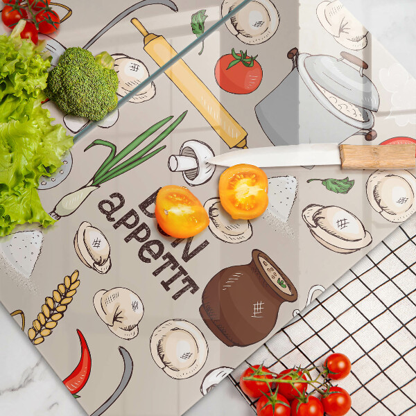 Sklo za varnú dosku Kuchyňa ilustrácie