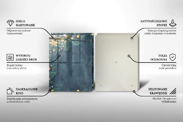 Sklo za varnú dosku vianočné dekorácie