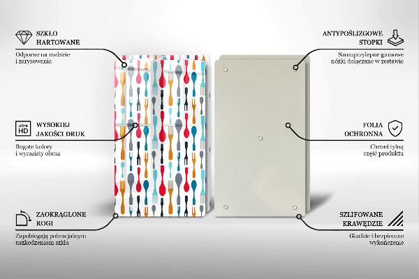 Sklo za varnú dosku Ilustrácia lyžice