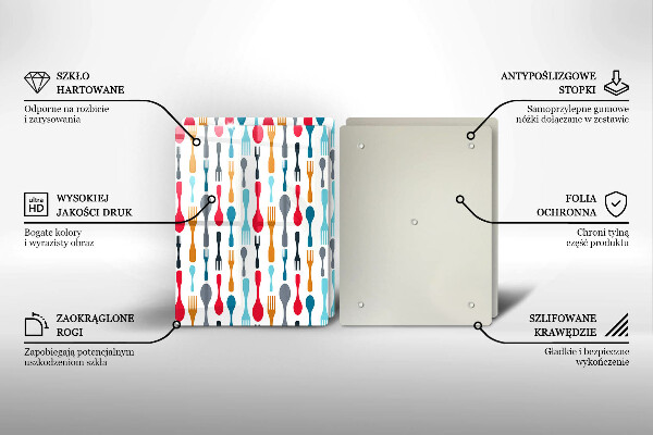 Sklo za varnú dosku Ilustrácia lyžice