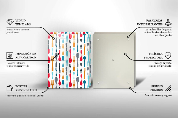 Sklo za varnú dosku Ilustrácia lyžice