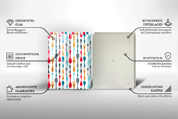 Sklo za varnú dosku Ilustrácia lyžice