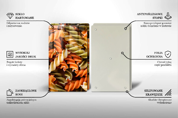 Sklo za varnú dosku Cestoviny Fusilli