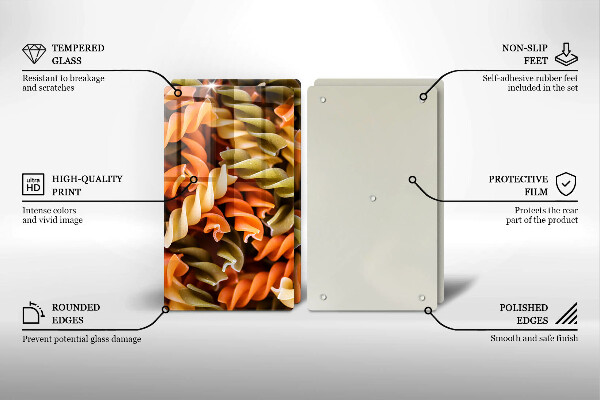 Sklo za varnú dosku Cestoviny Fusilli