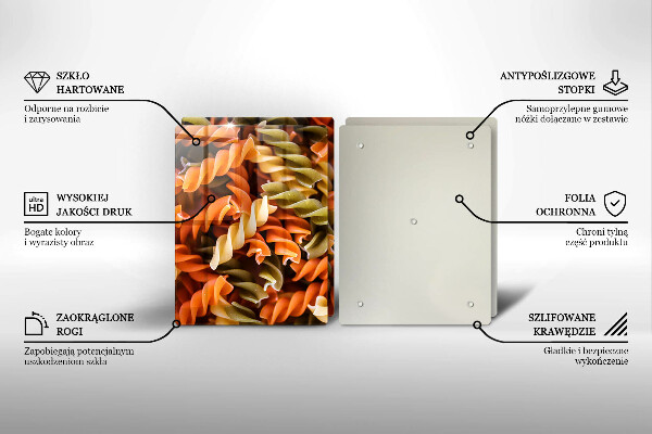 Sklo za varnú dosku Cestoviny Fusilli